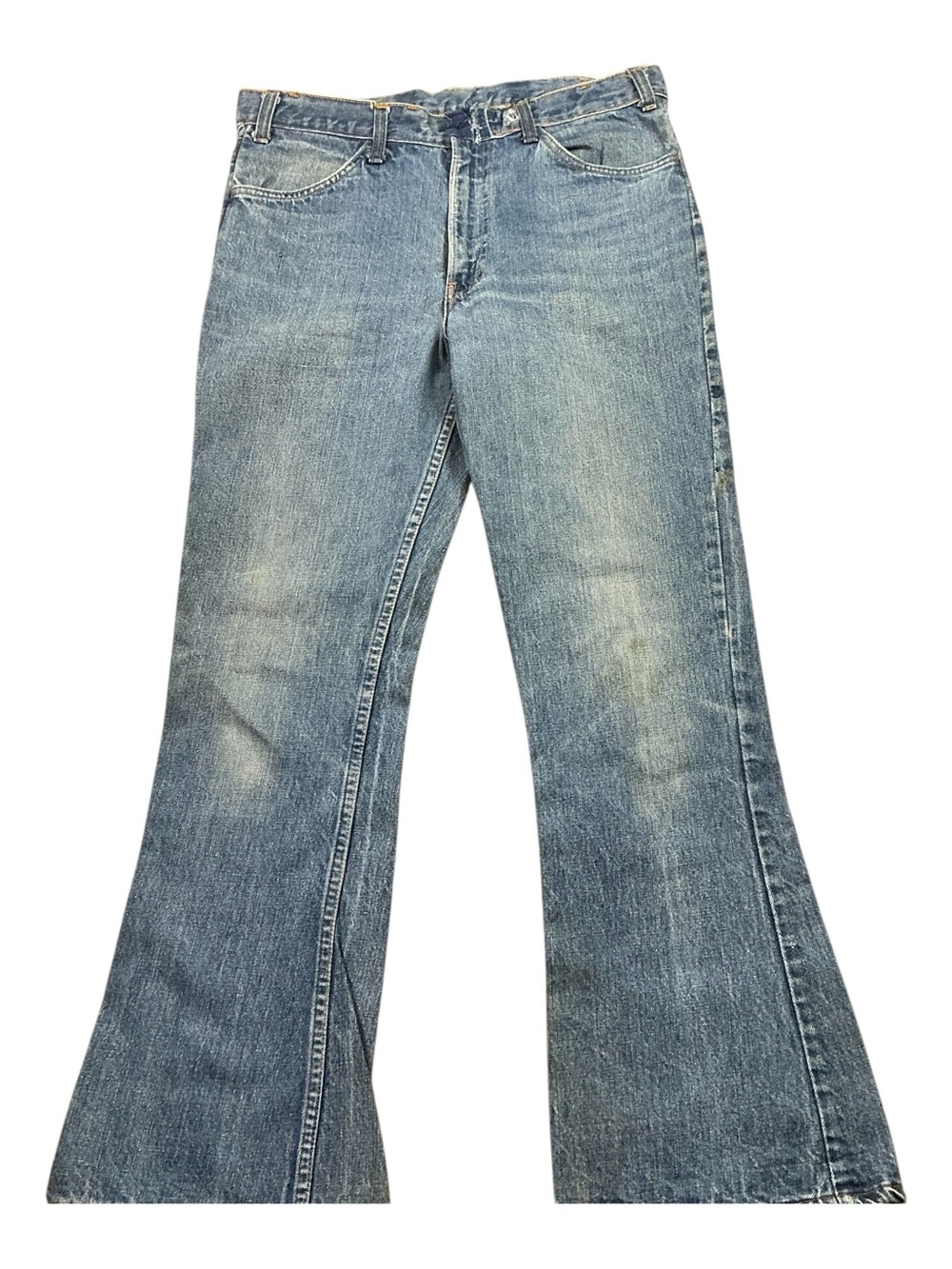 Vintage Levi’s 70s orange tab medium wash boot cut flare jeans 33 x 31 USA